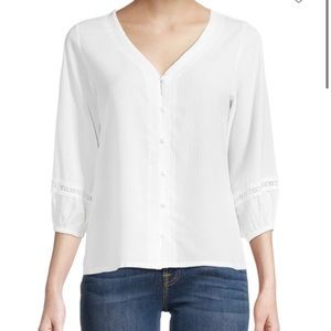 HL Affairs Lace-Trim Blouse size XS